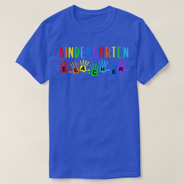 Kindergarten Crew Kinderteam Handprints T T-Shirt (Design vorne)
