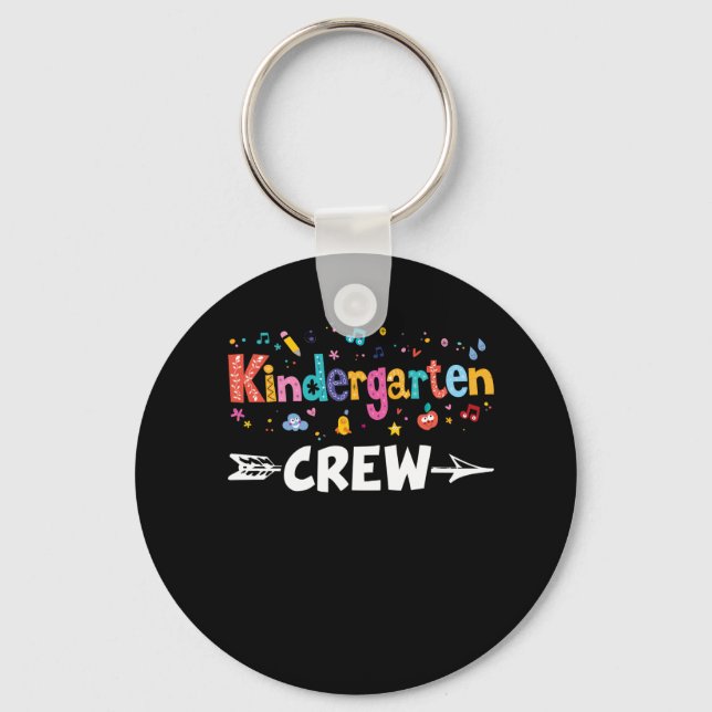Kindergarten Crew Teacher Team Kinder Squad Schlüsselanhänger (Vorderseite)