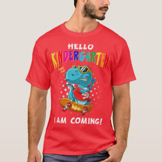Kindergarten Dinosaur TRex Kindergarten Skater Din T-Shirt