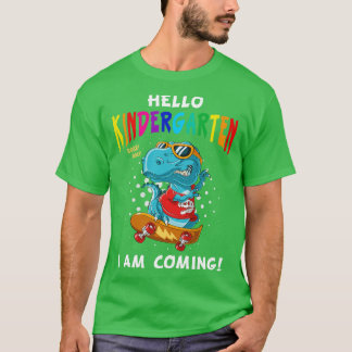 Kindergarten Dinosaur TRex Kindergarten Skater Din T-Shirt