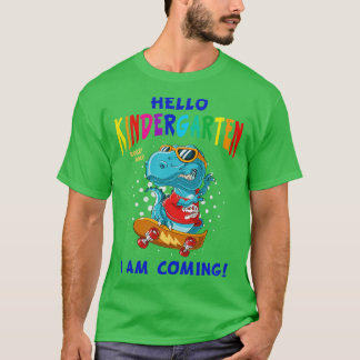Kindergarten Dinosaur TRex Kindergarten Skater Din T-Shirt