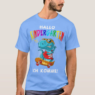 Kindergarten Dinosaur TRex Kindergarten Skater Din T-Shirt