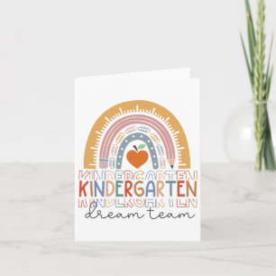 Kindergarten Dream Team Rainbow Herzlich willkomme Karte