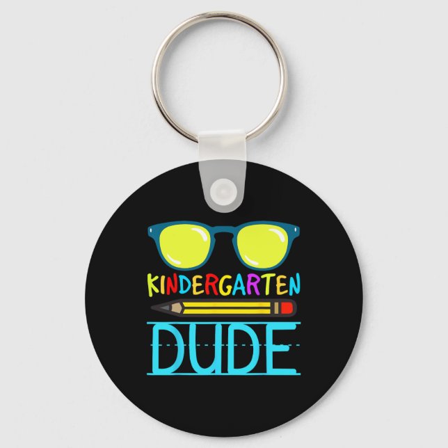 Kindergarten Dude Fun First Day Ck To School Stude Schlüsselanhänger (Vorderseite)