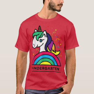 Kindergarten Einhorn und Regenbogen zurück zur Sch T-Shirt
