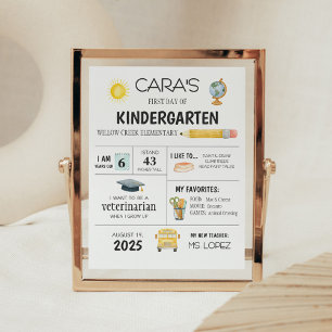 Kindergarten Erster Schultag Poster
