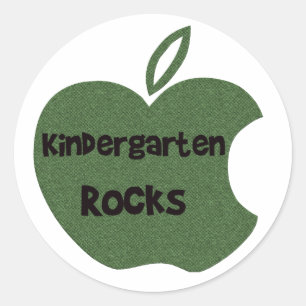 Kindergarten-Felsen Runder Aufkleber