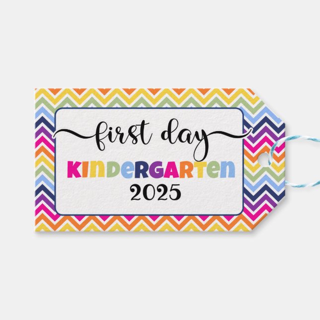 Kindergarten-Foto-Requisitenzeichen Geschenkanhänger (Vorderseite (Horizontal))