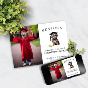 Kindergarten Grad Ankündigung Scruffy Puppy