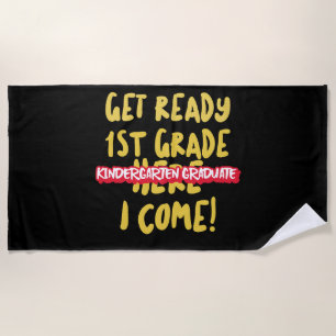 KINDERGARTEN GRADUATE - ERHALTEN SIE DIE ERSTE STU STRANDTUCH