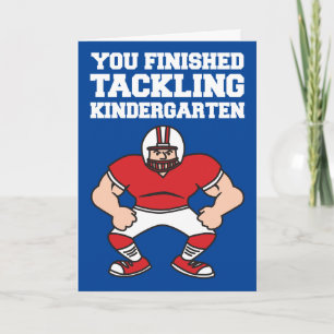Kindergarten Graduate Glückwunsch Fußball Karte