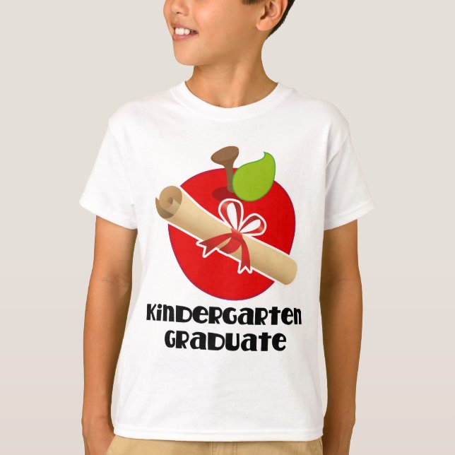 Kindergarten-graduiertes Apple-Diplom T-Shirt (Vorderseite)