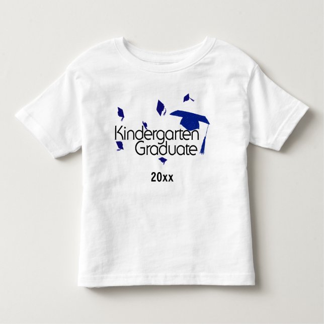 Kindergarten-graduiertes Shirt (weiß) (Vorderseite)