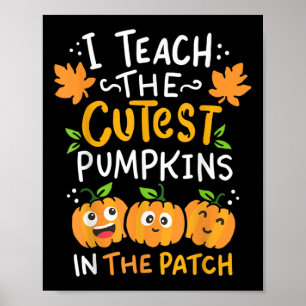 Kindergarten Halloween-Lehrerin Poster