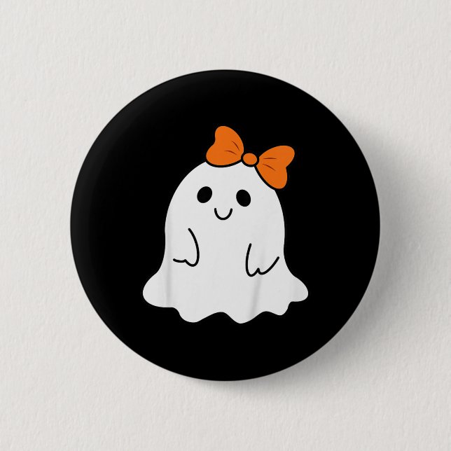 Kindergarten Halloween mit einem Bow Girls Hallowe Button (Vorderseite)