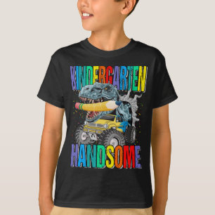 Kindergarten Handsome Monster Truck Dinosaurier T-Shirt