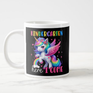 Kindergarten Hier Komm Ich Einhorn Zurück zur Schu Jumbo-Tasse