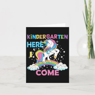 Kindergarten Hier komme ich zum Kindergarten Girl Karte