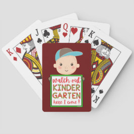 KINDERGARTEN HIER SEHEN, KOMME ICH niedlich lustig Spielkarten