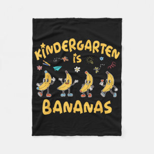 Kindergarten ist Bananas Funny Teacher Schüler 1 Fleecedecke