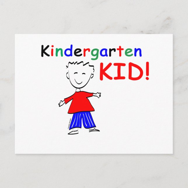 Kindergarten Kid Boys Postkarte (Vorderseite)