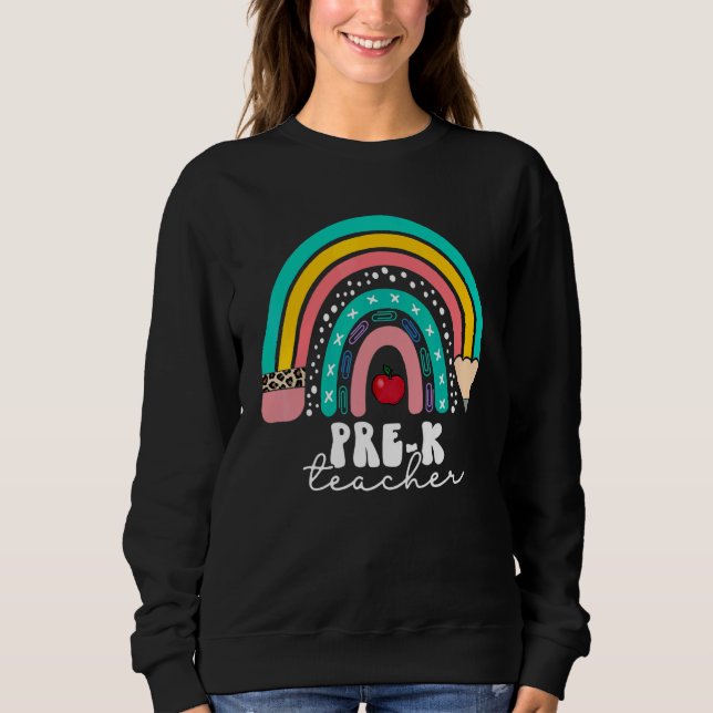 Kindergarten Kid Kindergarten Rainbow Back Sweatshirt (Vorderseite)