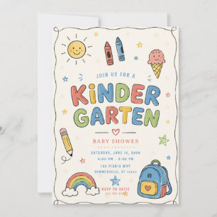 Kindergarten-Kinder-Schulparty Vorschulklasse Einladung