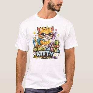 Kindergarten-Kitty-Design zum Zurück in die Schule T-Shirt