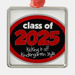 Kindergarten-Klasse 2025 des Schulkindergrades Silbernes Ornament