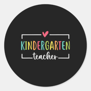 Kindergarten Lehrer Erster Schultag Willkommen B Runder Aufkleber
