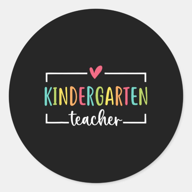 Kindergarten Lehrer Erster Schultag Willkommen B Runder Aufkleber (Vorderseite)