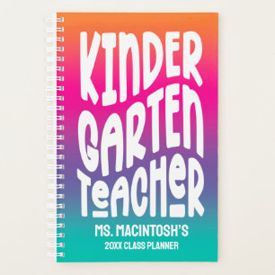 Kindergarten-Lehrer Farbige Ombre Planer
