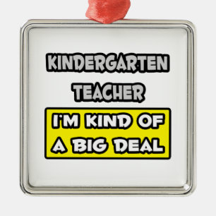 Kindergarten Lehrer .. Ich bin irgendwie ein große Silbernes Ornament