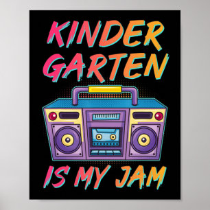 Kindergarten Lehrer Retro 80er Jahre zurück in die Poster