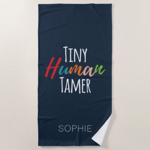 Kindergarten Lehrer Tiny Human Tamer Personalisier Strandtuch
