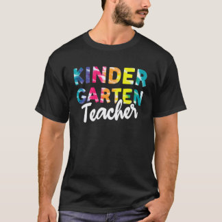 Kindergarten-Lehrer Zurück zur Schule Tie Dye Lehr T-Shirt