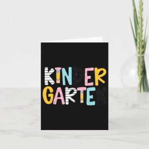 Kindergarten Lehrerin Erster Tag der Schule Pastel Karte