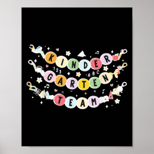 Kindergarten Lehrerin Freundschaft Bracelet Lehrer Poster