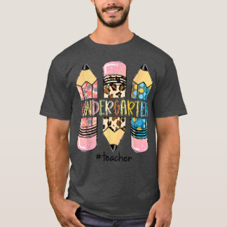 Kindergarten Lehrerin Leopard Pencil Kinderlehrer T-Shirt