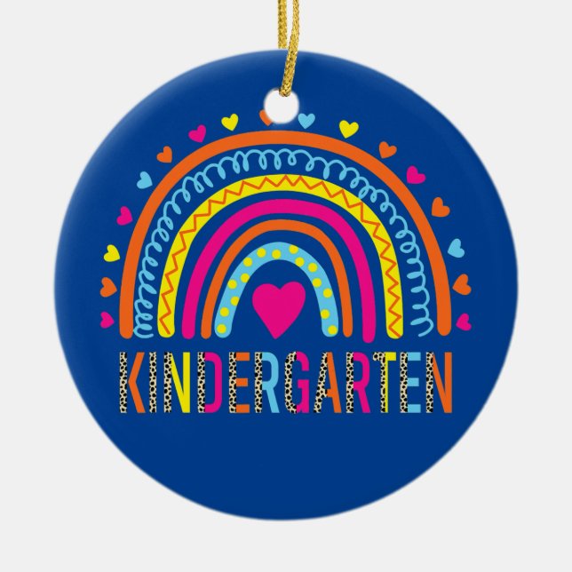 Kindergarten Leopard-Lehrerin kehrt zurück Keramik Ornament (Vorne)