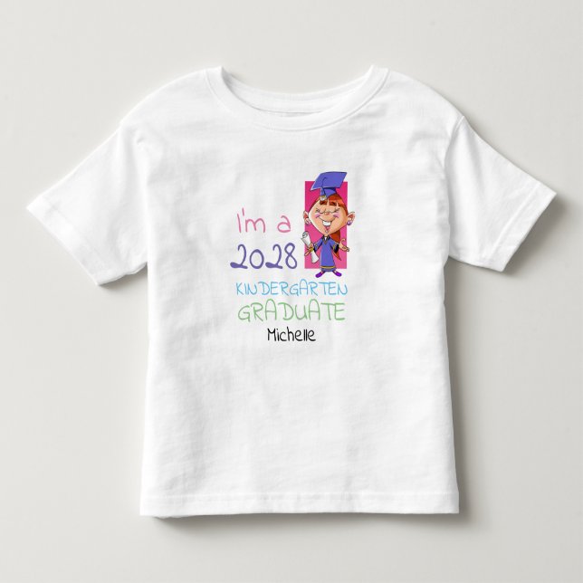 Kindergarten Niedlicher Girl Cartoon Kleinkind T-shirt (Vorderseite)