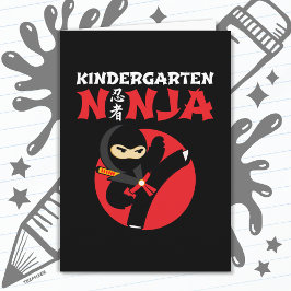 Kindergarten Ninja Kick ersten Tag zurück zur Schu Karte