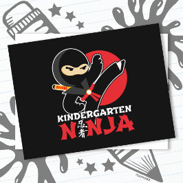 Kindergarten Ninja Kick ersten Tag zurück zur Schu Postkarte
