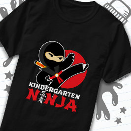 Kindergarten Ninja Kick ersten Tag zurück zur Schu T-Shirt