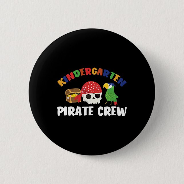 Kindergarten Pirate Crew Halloween School Party Co Button (Vorderseite)