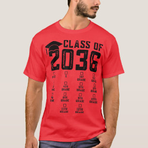 Kindergarten Pre-k-Abschluss-Klasse 2036 Wachstum T-Shirt
