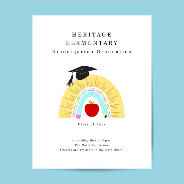 Kindergarten Pre-K Pre-School Abschluss Flyer (Von Creator hochgeladen)