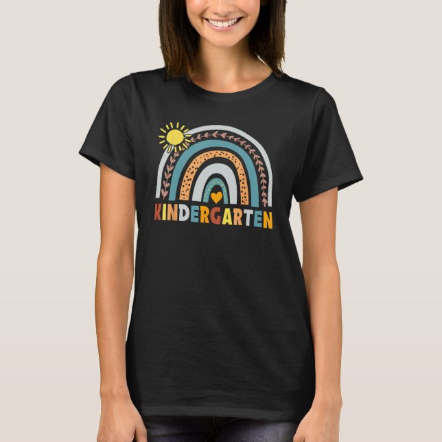 Kindergarten Rainbow Back To School First Day Of S T-Shirt (Vorderseite)