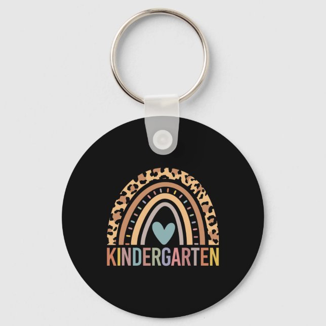 Kindergarten Rainbow Girls Boys Teacher Team Kinde Schlüsselanhänger (Vorderseite)