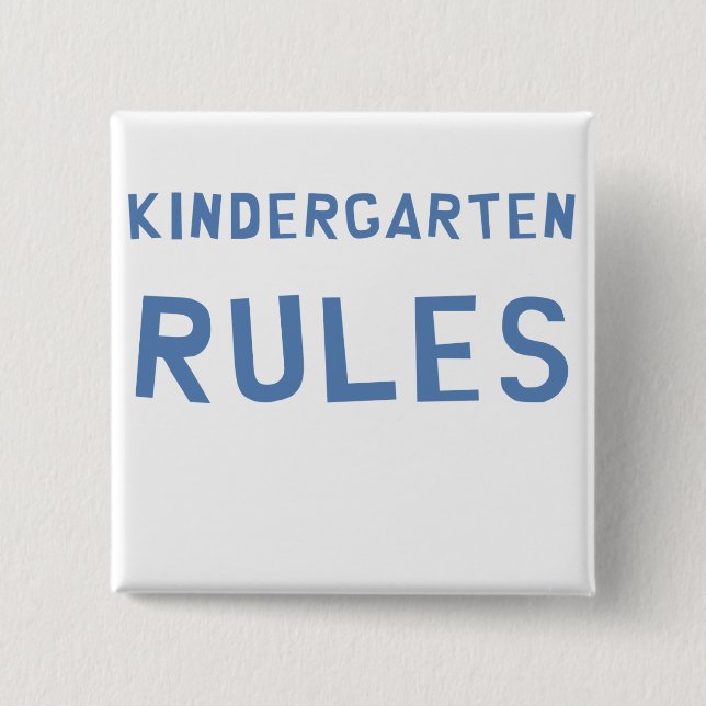 Kindergarten-Regeln Button (Vorderseite)